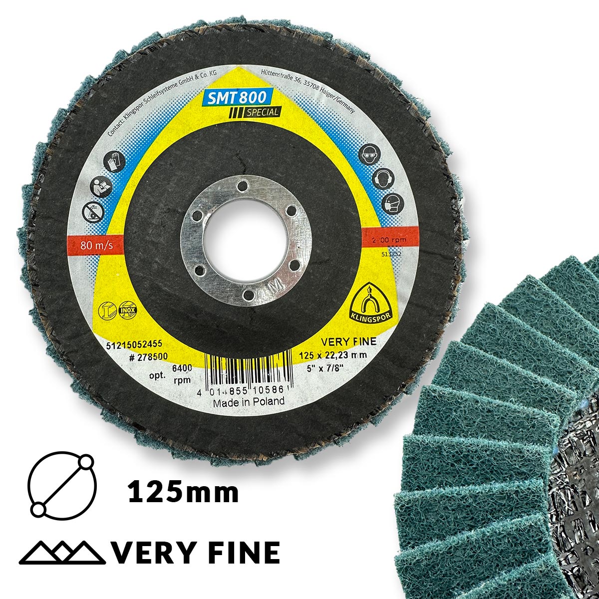 Klingspor Brusna ploča SMT800 125mm GR.VF