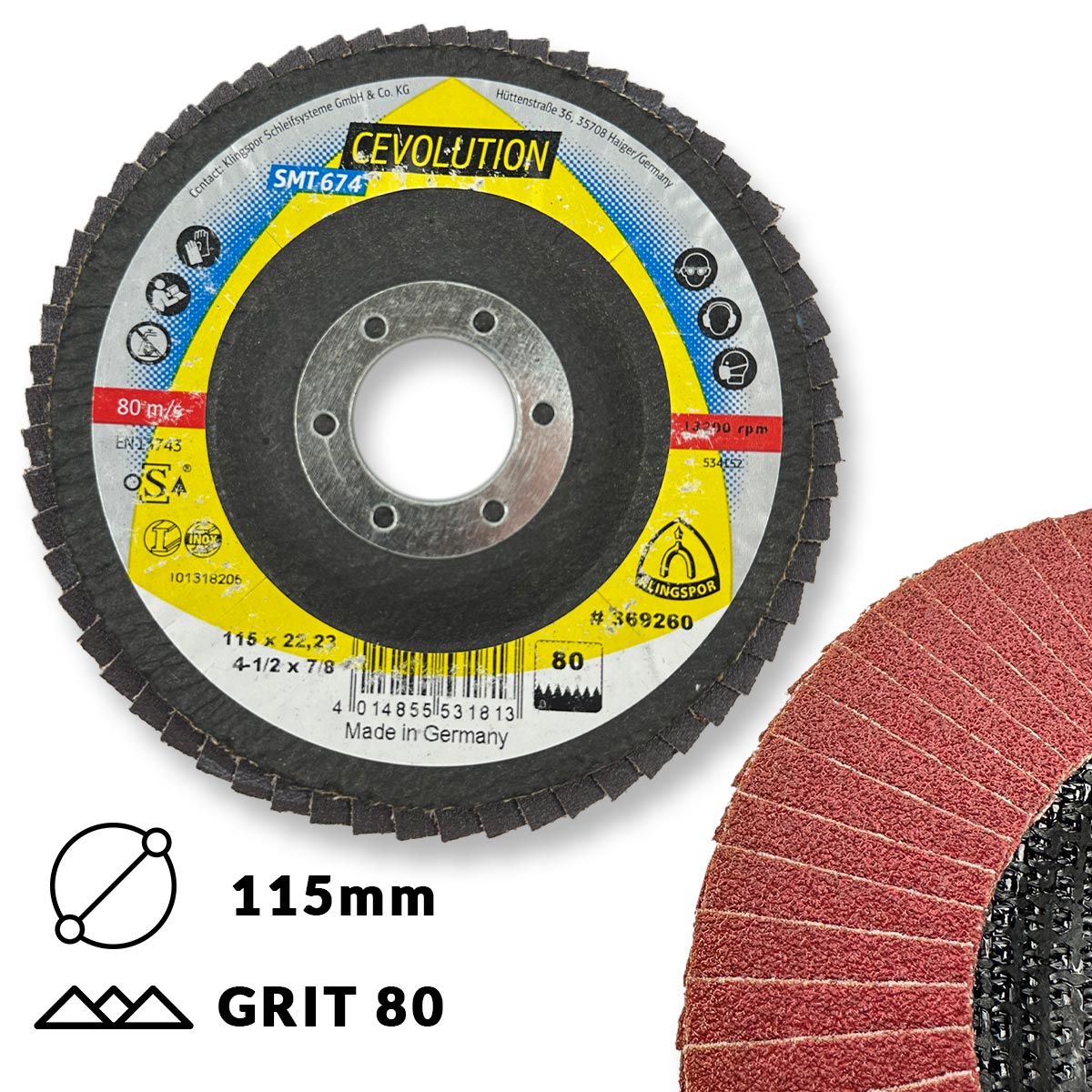 Klingspor Brusna ploča LBD 115mm SMT674 GR.80