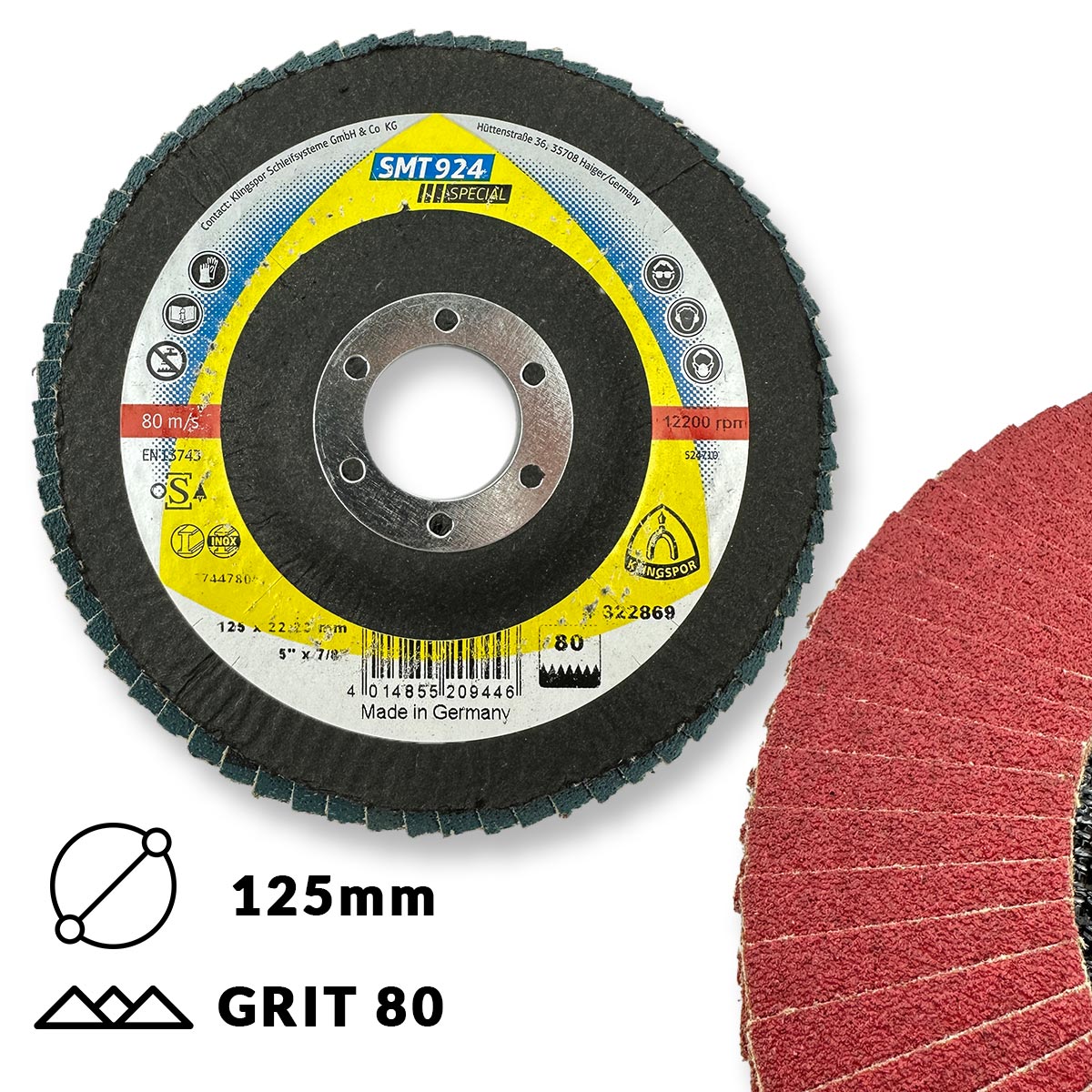 Klingspor Brusna ploča LBD 125mm SMT924 GR.80 CERAMIC